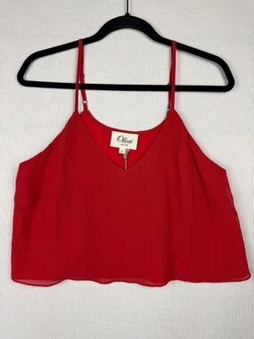 NWT Ollari New York Red Cami Blouse Size Medium